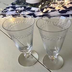 Vintage Antique Footed Glasses 2 USA